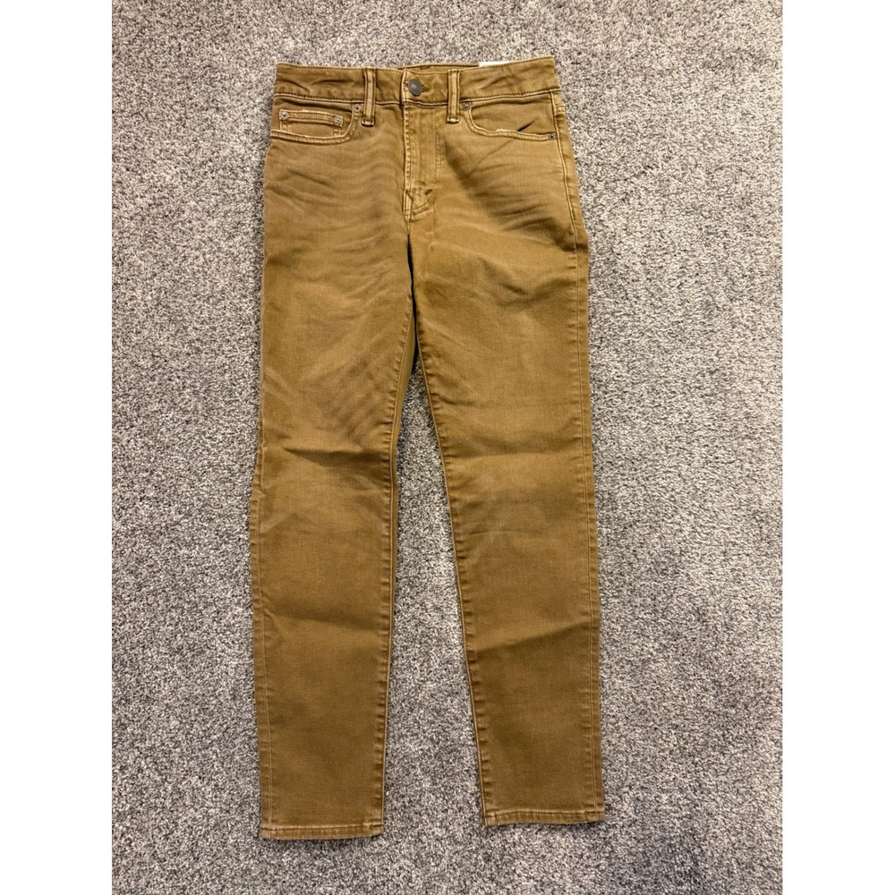 American Eagle Jeans Mens 26x28 Brown Ne(x)t Level Flex Skinny Stretch Khaki